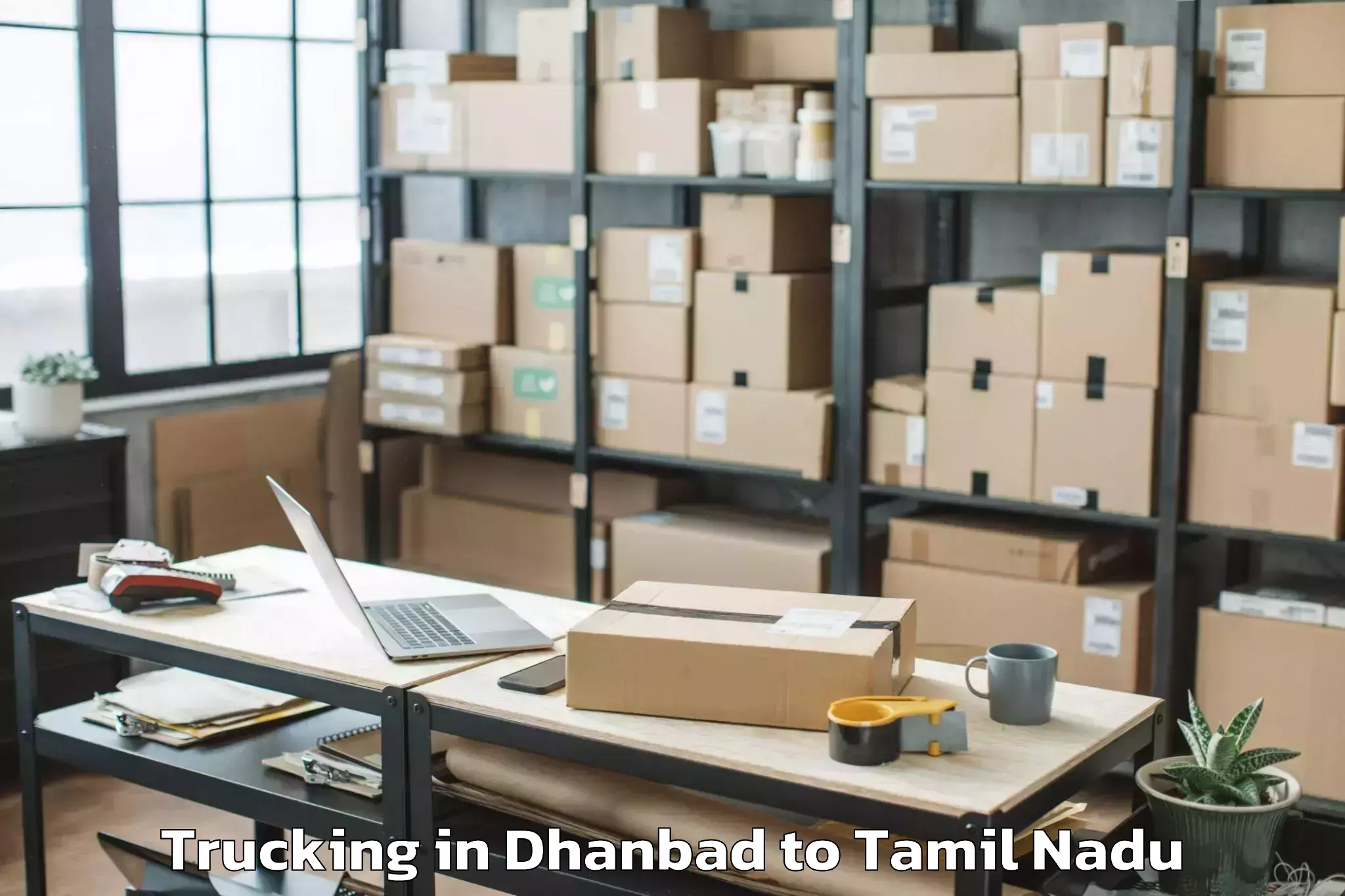 Easy Dhanbad to Tiruppalaikudi Trucking Booking